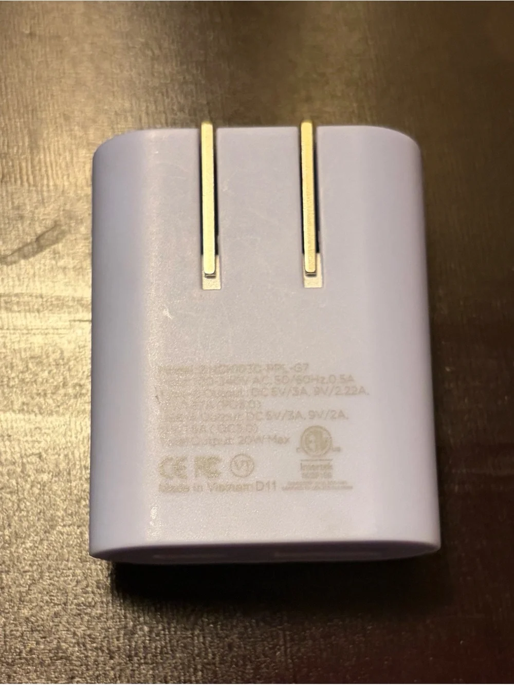 ⚡️ iHome 20W Dual Port USB-C and USB-A Wall Charger Travel Adapter Lilac Purple